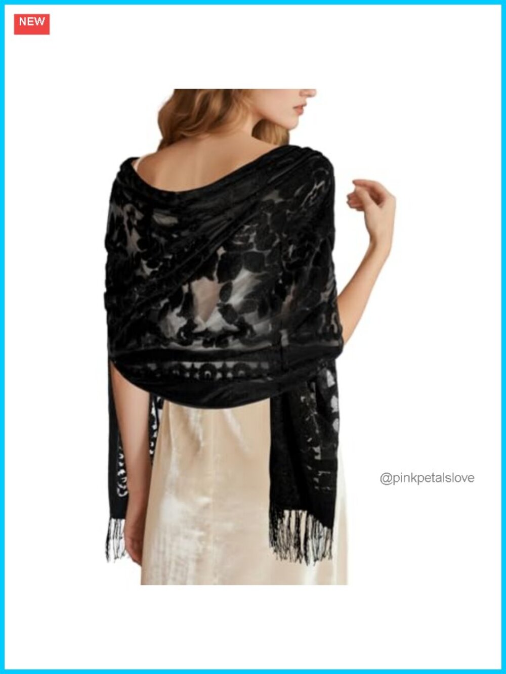 Lace Velvet Shawl Wrap Evening Dress Wedding Scarf Lightweight